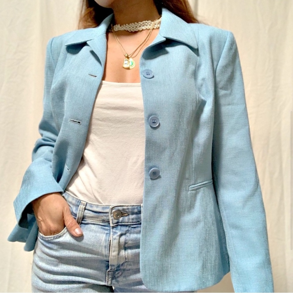 Beautiful powder blue blazer for spring summer